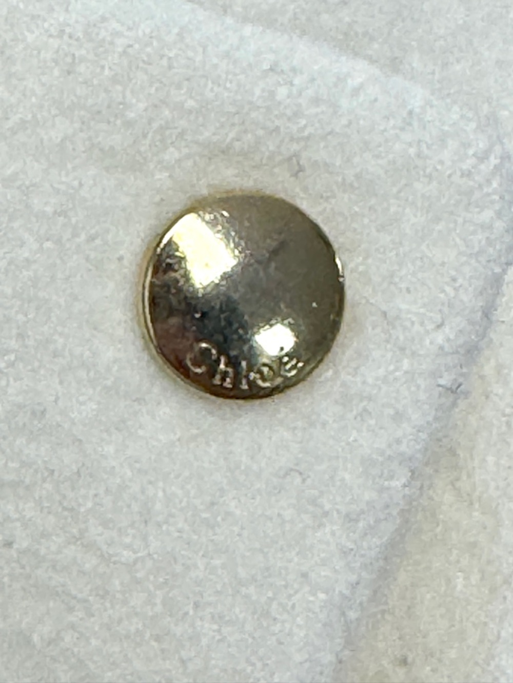 CHLOÉ Off-White Wool Moto Jacket Gold Ring Zippers Archival 2008 - Picture 12 of 13